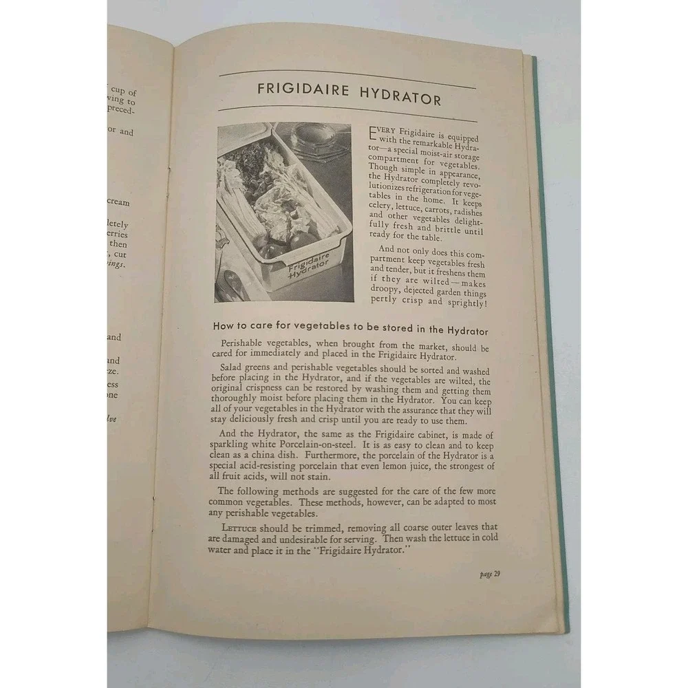 Rare 1931 Recipe CookBook Dezerts Frozen cook book Frigidaire 